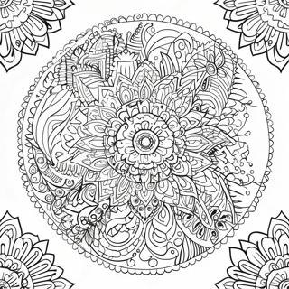 Indviklet Dyremandala Farvelaegningsside 60496-13254