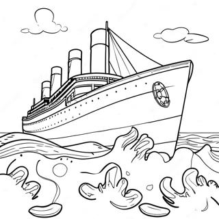 Titanic Redningsbade I Aktion Farvelaegningsside 60671-13324