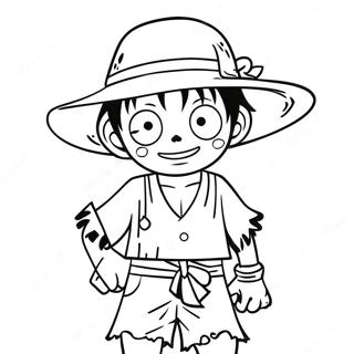 Luffy I Pirat Outfit Farvelaegningsside 60853-13352