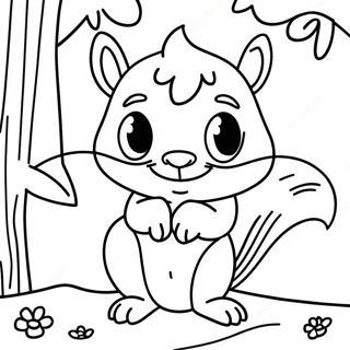 Elskelig Egern Med Store Ojne Farvelaegningsside 62507-13793