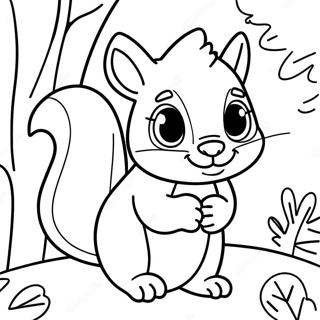 Elskelig Egern Med Store Ojne Farvelaegningsside 62507-13794