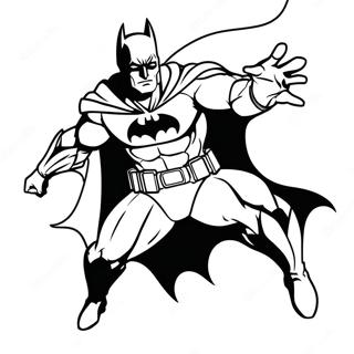 Batman I En Dynamisk Positur Farvelaegningsside 6268-1482