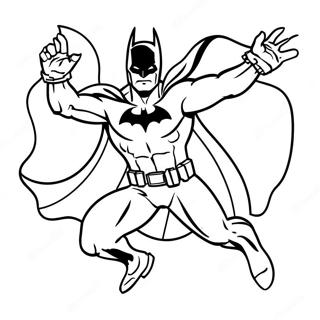 Batman I En Dynamisk Positur Farvelaegningsside 6268-1483