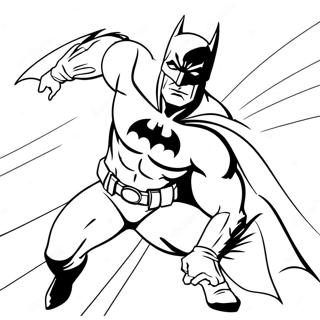 Batman I En Dynamisk Positur Farvelaegningsside 6268-1484