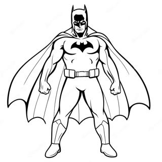 Batman Med En Flagrende Kappe Farvelaegningsside 6269-2262