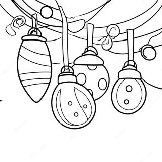 Farverige Julelys Farvelaegningsside 62885-13886