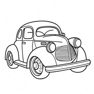 Farverig Tegneserie Bil Farvelaegningsside 64354-12968