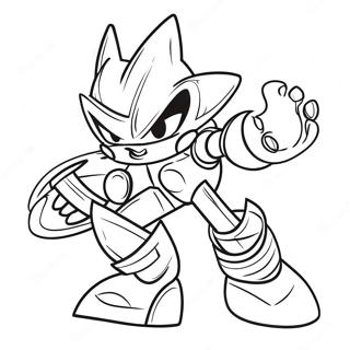 Metal Sonic I Aktion Farvelægningsside Farvelægningsider