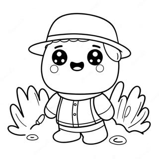 Sod Fall Guys Karakter Med Hat Farvelaegningsside 64908 14000