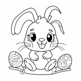 Glad Kanin Med Aeg Farvelaegningsside 654 539