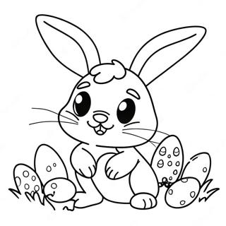 Glad Kanin Med Aeg Farvelaegningsside 654 540