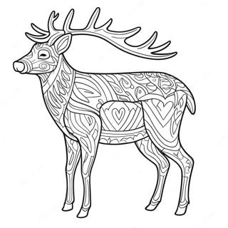 Realistisk Rensdyr Farvelaegningsside 65542 14328