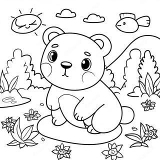 Inspirerende Naturscener Farvelaegningsside 66359-14521