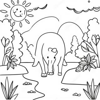 Inspirerende Naturscener Farvelaegningsside 66359-14524