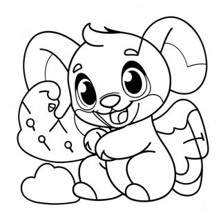 Legesyg Stitch Og Engel Farvelaegningsside 66632 14574