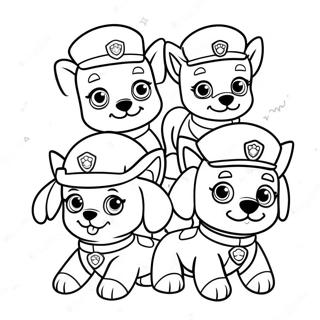 Paw Patrol Hvalpe I Julehuer Farvelaegning 67251-14711