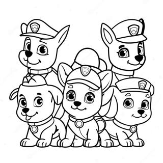 Paw Patrol Hvalpe I Julehuer Farvelaegning 67251-14712