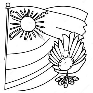 Farverigt Nationalflag Farvelaegning 67334-14730