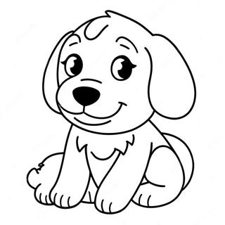 Sod Golden Retriever Hvalp Farvelaegningsside 67433 14755