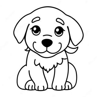 Sod Golden Retriever Hvalp Farvelaegningsside 67433 14756