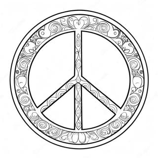 Vintage Fredstegn Farvelaegningssiden 68769-15064