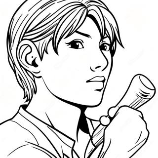 Nobara Kugisaki Med Hammer Farvelaegningsside 68863 15081