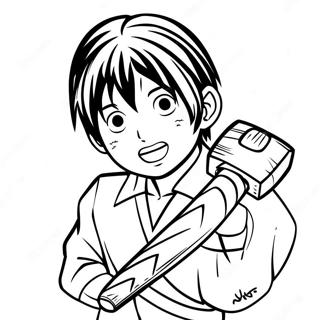 Nobara Kugisaki Med Hammer Farvelaegningsside 68863 15082