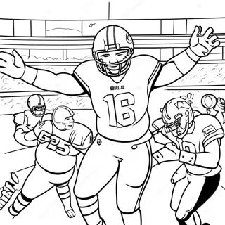 Buffalo Bills Touchdown Fejring Farvelaegningsside 69577-15243