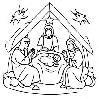 Advent Julekrubbe Farvelaegningsside 69962 15321