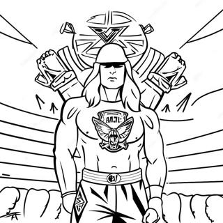 Livlig Wwe Mesterskabskamp Farvelaegningsside 70048 15344