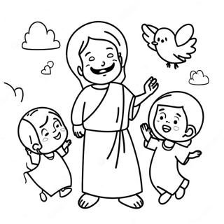 Sod Jesus Med Born Farvelaegningsside 70500-15441