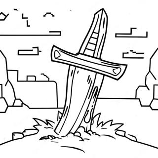 Jern Svaerd Minecraft Farvelaegningsside 70688-15478