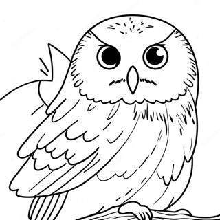 Majestaetisk Arktisk Ugle Farvelaegningsside 70945 15539