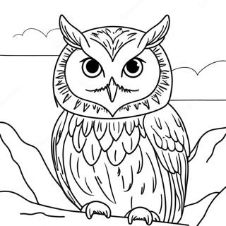 Majestaetisk Arktisk Ugle Farvelaegningsside 70945 15540