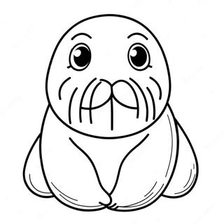 Charmerende Hvalros Farvelaegningsside 70946-15541