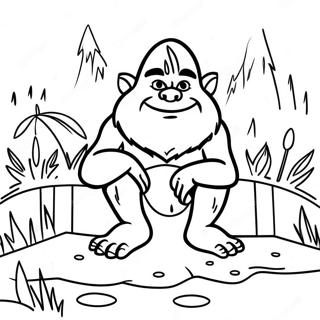 Sur Trold Der Sidder Pa En Bro Farvelaegningsside 7191-727