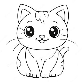 Adorable Kawaii Anime Kat Farvelaegningsside 72388-16149