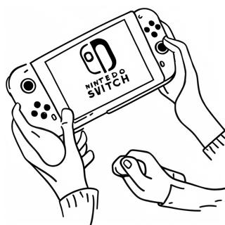 Nintendo Switch I En Gamers Haender Farvelaegningsside 72415 16173