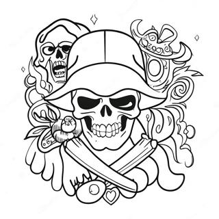 Seje Gangsta Tattoo Design Farvelaegningsside 72932-16569
