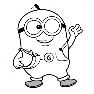 Minion Holder En Banan Farvelaegningsside 7369-159