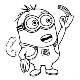 Minion Holder En Banan Farvelaegningsside 7369-160