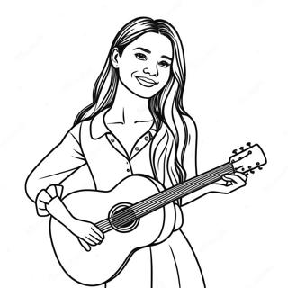Olivia Rodrigo Med Guitar Farvelaegningsside 73702-17173