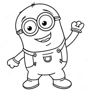 Sjov Minion Danser Farvelaegningsside 7371 2073