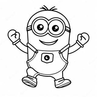 Sjov Minion Danser Farvelaegningsside 7371 2076