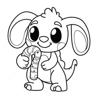 Festlig Stitch Der Holder Slikstok Farvelaegningsside 73781-17244