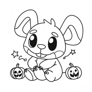 Halloween Stitch Farvelaegningsside 73855-17288