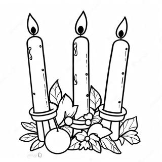 Festlige Kwanzaa Stearinlys Farvelaegningsside 74623-17890