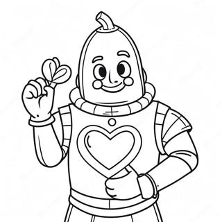 Blymand Holder Et Hjerte Farvelaegningsside 74702-17958