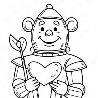 Blymand Holder Et Hjerte Farvelaegningsside 74702-17959