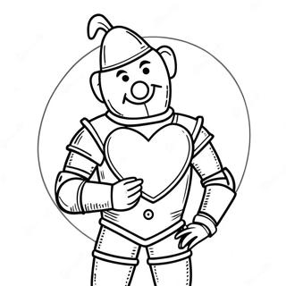 Blymand Holder Et Hjerte Farvelaegningsside 74702-17960